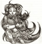  aradia_megido grayscale pencil solo source_needed sourcing_attempted 