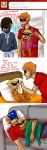  artist_needed ask askdaveandlilbro babies book couch dave_strider illness sleeping sweet_bro_and_hella_jeff 