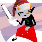  chainsaw hat holidaystuck image_manipulation kanaya_maryam solo source_needed sourcing_attempted 