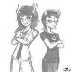  arms_crossed grayscale scourge_sisters source_needed sourcing_attempted terezi_pyrope vriska_serket 