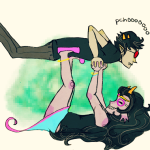  carrying feferi_peixes holding_hands jet profile queen_bee redrom shipping sollux_captor 