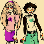  alternate_hair bendieci jade_harley mauve_squiddle_shirt rose_lalonde starter_outfit 