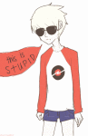  2lut animated dave_strider private_source red_baseball_tee solo this_is_stupid word_balloon 