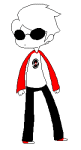  animated dave_strider niftey pixel red_baseball_tee solo 