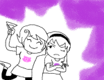  alcohol arm_around_shoulder arms_crossed cocktail_glass limited_palette over-the-top rose_lalonde roxy_lalonde starter_outfit 