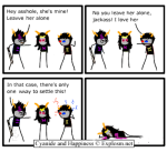  blood comic crossover cyanide_and_happiness empiricist&#039;s_wand eridan_ampora eriferi explosmstuck feferi_peixes image_manipulation multishipping queen_bee redrom shipping sollux_captor strife 