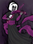  2011 black_squiddle_dress grimdark instrument rose_lalonde solo thorns_of_oglogoth violin yoccu 