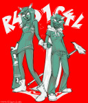 2014 chubsintubs dancestors dragon_cane dragon_cape fistbump fullres latula_pyrope pyropes skateboard starter_outfit terezi_pyrope text 