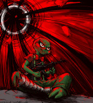  2014 artificial_limb black_rifle blood caliborn chubsintubs fullres panel_redraw sitting solo starter_outfit 