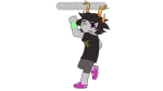  2025 animated bad_quality cirava_hermod dancing eyepatch fullres hiveswap solo starter_outfit text vinzstar 