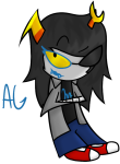  arms_crossed artificial_limb chibi solo source_needed sourcing_attempted vriska_serket 