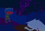  2023 blood crying dead fullres grandma jaggy_lines jake_english night offkilterkeys silhouette stars trees 