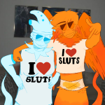  2025 arm_around_shoulder blush davesprite fullres glasses_added harpoonsnotspoons image_manipulation injured_davesprite jaggy_lines meme nannasprite sprite text the_finger 