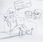  alcohol cocktail_glass computer couch deleted_source dirk_strider grayscale lineart neuroid non_canon_design roxy_lalonde sketch word_balloon 