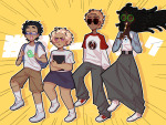 2025 alternate_hair beta_kids body_modification dave_strider finncakes flute fullres jade_harley john_egbert kyoufuu_all_back red_baseball_tee rose_lalonde starter_outfit vocaloid