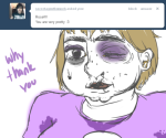  ask ask-ahomestuckkid broken_source fatphobia headshot mauve_squiddle_shirt ohgodwhat rose_lalonde solo starter_outfit 