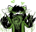  au blood gore heart highlight_color monochrome nepeta_leijon no_hat ohgodwhat solo source_needed sourcing_attempted venomstuck 