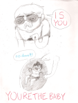  comic crying dave_strider john_egbert mpreg ohgodwhat pootsy sketch starter_outfit this_is_stupid word_balloon 