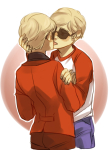  dave_strider mirrorshards multiple_personas red_baseball_tee red_plush_puppet_tux selfcest shipping solo spare_time 