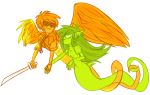 broken_source cawoof davesprite holding_hands injured_davesprite jadesprite maniacalzombie redrom shipping sprite 