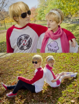  arm_around_shoulder back_to_back cosplay dave_strider lindzar real_life red_baseball_tee rose_lalonde siblings:daverose starter_outfit 
