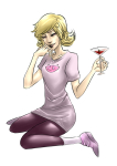  alcohol cocktail_glass roxy_lalonde silveray sitting solo starter_outfit 
