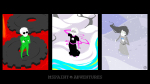  arms_crossed black_squiddle_dress dave_strider felt_duds flash_asset high_angle jade_harley land_of_frost_and_frogs land_of_heat_and_clockwork land_of_light_and_rain lexxy rose_lalonde starter_outfit wallpaper 