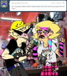  animated ask awesome-pants blush dirk_strider invader_zim non_canon_design roxy_lalonde 