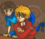 2011 arms_crossed breath_aspect dave_strider fullres godtier heir hokagehelen john_egbert red_plush_puppet_tux