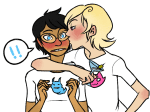  ! alcohol animated arm_around_shoulder blush brixworks cocktail_glass cottoncandy jane_crocker kiss roxy_lalonde shipping starter_outfit word_balloon 