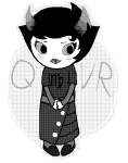  chibi grayscale kanaya_maryam solo source_needed sourcing_attempted 
