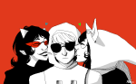  coolkids dave_strider dogtier godtier jade_harley kiss knight pixel redrom shipping space_aspect spacetime terezi_pyrope time_aspect weronika witch 