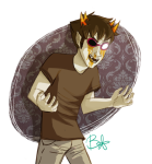  blood glasses_added half_ghost hyperactive-kitteh sadstuck sollux_captor solo 