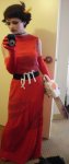  camera chainsaw cosplay kanaya&#039;s_red_dress kanaya_maryam rainbow_drinker real_life solo 