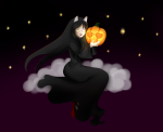  broken_source dogtier godtier halloweenstuck jade_harley pumpkin solo witch 