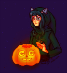  amb0rg dogtier godtier halloweenstuck jade_harley pumpkin solo witch 