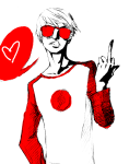  dave_strider muffinmachine red_baseball_tee solo the_finger word_balloon 
