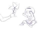  babies grayscale lineart micman4202 rose_lalonde solo 