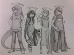  beta_kids breath_aspect dave_strider dogtier godtier grayscale heir jade_harley john_egbert knight light_aspect minimucchi pencil rose_lalonde seer space_aspect time_aspect witch 