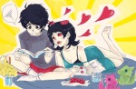  adorabloodthirsty book bunnyxian humanized karkat_vantas no_glasses request scalemates shipping terezi_pyrope word_balloon 