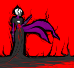  black_squiddle_dress blood deleted_source earthseaborealis grimdark rose_lalonde solo thorns_of_oglogoth 