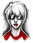  blood dave_strider headshot highlight_color licking nosebleed red_baseball_tee solo vouloir 