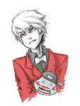  dave_strider lil_cal no_glasses red_plush_puppet_tux 