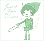  chainsaw crossover kanaya_maryam monochrome nintendo solo source_needed sourcing_attempted the_legend_of_zelda 