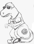  animalstuck dave_strider dinosaurs grayscale pencil sketch solo tricksterkind 