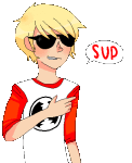  animated dave_strider red_baseball_tee solo word_balloon 