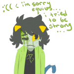  blood broken_source crying nepeta_leijon no_hat sadstuck solo starter_outfit text 