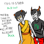  arms_crossed kanaya_maryam karkat_vantas rule63 source_needed sourcing_attempted starter_outfit text 