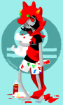  2013 barefoot beverage dragon_cape faygo fullres jaggy_lines jesscookie no_glasses pyralspite_scalemate scalemate_boxers scalemates solo starter_outfit terezi_pyrope undergarments zodiac_symbol 