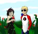  2011 3_in_the_morning_dress dave_strider frogs hi-agni jade_harley land_of_frost_and_frogs red_baseball_tee 